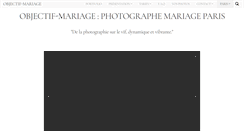 Desktop Screenshot of objectif-mariage.fr