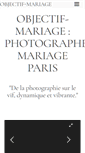 Mobile Screenshot of objectif-mariage.fr
